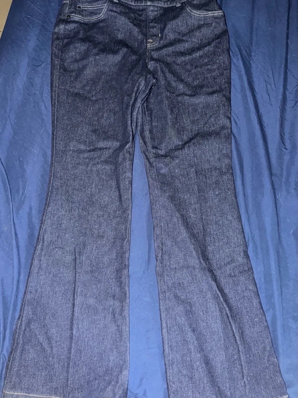 SPANX Dark Blue Denim Boot-Cut Jeans
